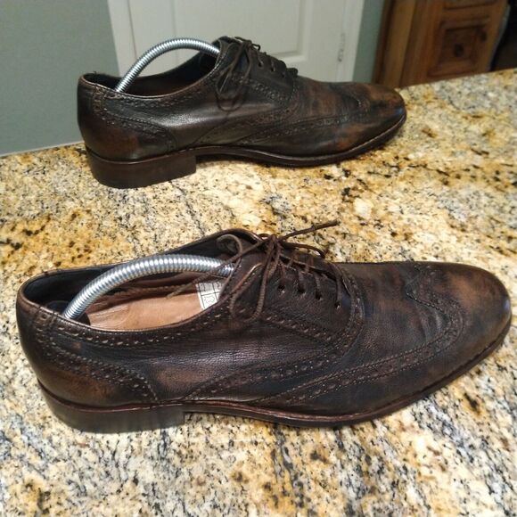 Cole Haan Mens 10.5 Air Colton Wingtip Brogue Leather Oxford Brown Shoes C10028 main image 7